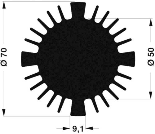 Fischer Elektronik 10021467 SK 570 50 SA LED-Kühlkörper 1.35 K/W (Ø x H) 70mm x 50mm von Fischer Elektronik