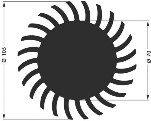 Fischer Elektronik 10021655 SK 584 20 SA LED-Kühlkörper 1.75 K/W (Ø x H) 105mm x 20mm von Fischer Elektronik