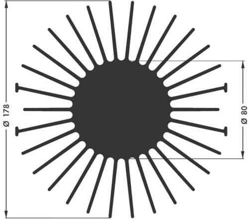 Fischer Elektronik 10021727 SK 590 20 SA LED-Kühlkörper 1.4 K/W (Ø x H) 178mm x 20mm von Fischer Elektronik
