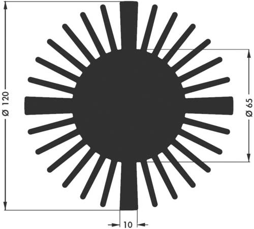 Fischer Elektronik 10021863 SK 599 20 SA LED-Kühlkörper 2.1 K/W (Ø x H) 120mm x 20mm von Fischer Elektronik