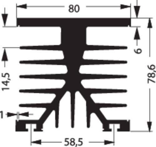 Fischer Elektronik 10022689 SK 89 75 KL-SSR1 Kühlkörper 1.2 K/W (L x B x H) 80 x 75 x 87mm von Fischer Elektronik