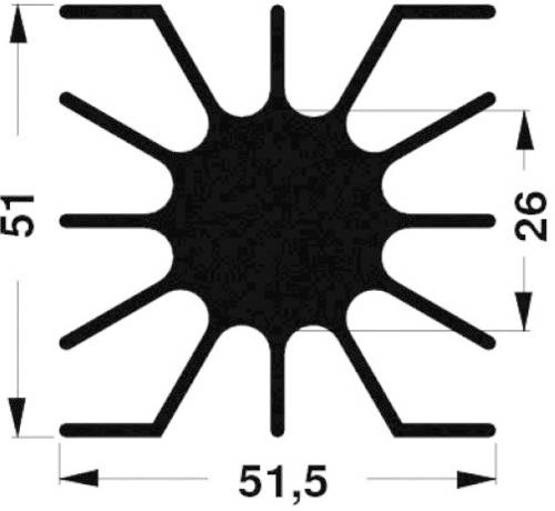 Fischer Elektronik 10100518 SK 46 37,5 ME LED-Kühlkörper 2.13 K/W (L x B x H) 51.5 x 51 x 37.5mm von Fischer Elektronik