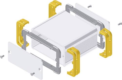 Fischer Elektronik FR 55 25 100 ME 10035341 Profil-Gehäuse Aluminium Natur, Gelb 1St. von Fischer Elektronik