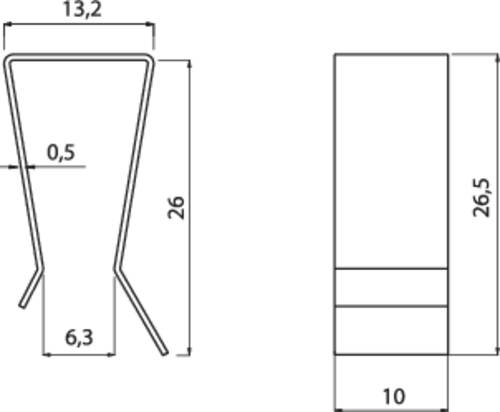 Fischer Elektronik Transistor-Klammer Passend für (Gehäuseart (Halbleiter)): TO-220 (L x B x H) 26 von Fischer Elektronik