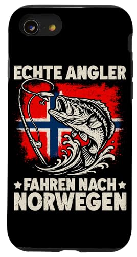 Echte Angler Fahren Nach Norwegen Norway Fischer Angelsport Hülle für iPhone SE (2020) / 7 / 8 von Fischer Fischjagd Norwegen Angelausflug