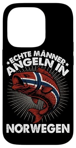 Echte Männer Angeln In Norwegen Angelteam Angler Fischer Hülle für iPhone 14 Pro von Fischer Fischjagd Norwegen Angelausflug