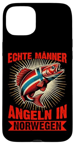 Echte Männer Angeln In Norwegen Norway Fischer Angelsport Hülle für iPhone 15 Plus von Fischer Fischjagd Norwegen Angelausflug