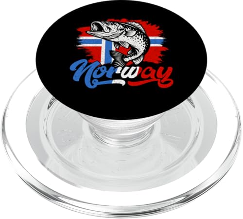 Norway Norwegen Angelteam Angler Fischer Angelsport PopSockets PopGrip für MagSafe von Fischer Fischjagd Norwegen Angelausflug