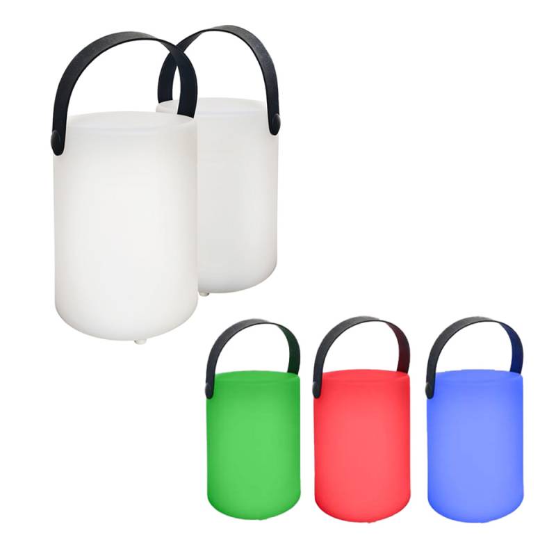 RGB LED Tischleuchte, Außenlampe, Fernbedienung, IP44, 2er Set von Fischer Leuchten