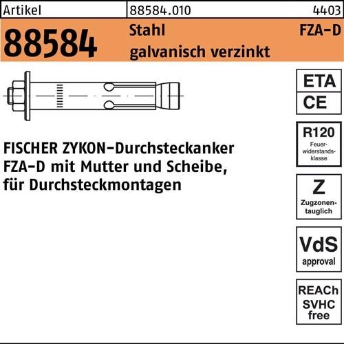 10 Stk. Fischer Durchsteckanker R 88584 ZYKON FZA-D 22x125 M16D/25 Sta 10 Stk. Fischer Durchsteckanker R 88584 ZYKON FZA-D 22x125 M16D/25 Sta von Fischer
