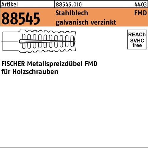 100 Stk. Fischer Metallspreizdübel R 88545 FMD 6x32 Stahlblech galv.verz. von Fischer