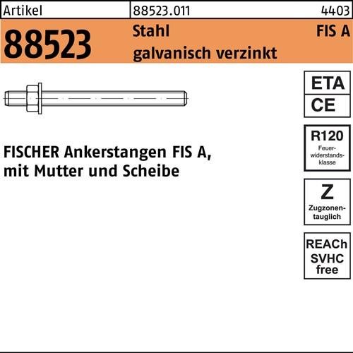 20 Stk. Fischer Ankerstange R 88523 FIS A M6x 75 Stahl galv.verz. 20 Stück 20 Stk. Fischer Ankerstange R 88523 FIS A M6x 75 Stahl galv.verz. 20 Stück von Fischer