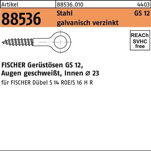 25 Stk. Fischer Gerüstöse R 88536 GS 12x 230 Stahl galv.verz. 25 Stück 25 Stk. Fischer Gerüstöse R 88536 GS 12x 230 Stahl galv.verz. 25 Stück von Fischer