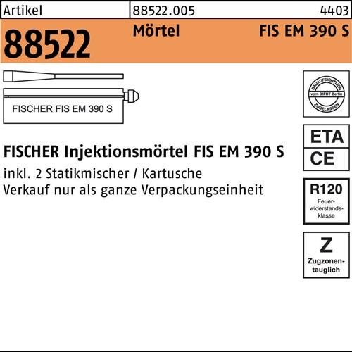 6 Stk. Fischer Injektionsmörtel R 88522 FIS EM 390 S Kunstharz 6 Stück 6 Stk. Fischer Injektionsmörtel R 88522 FIS EM 390 S Kunstharz 6 Stück von Fischer