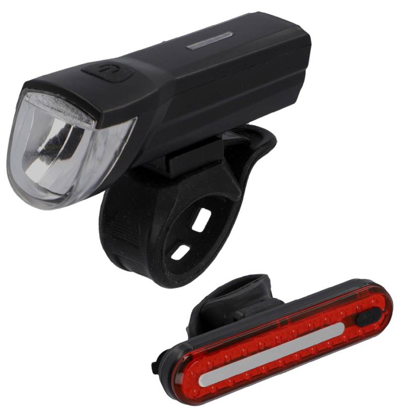 FISCHER Fahrrad-Akku-LED-Beleuchtungs-Set, 30 Lux von Fischer