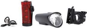 FISCHER Fahrrad-LED-Beleuchtungs-Set, 45 Lux Leuchtdauer bis zu 20 Stunden, StVZO zugelassen, - 1 Stück (50688) von Fischer