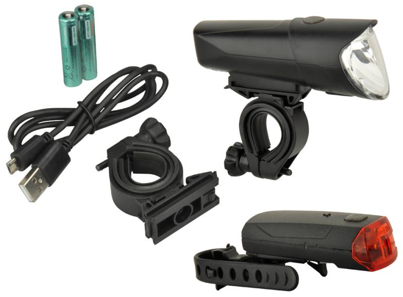 FISCHER Fahrrad-LED-Beleuchtungs-Set 40/20/10 Lux von Fischer