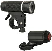 FISCHER Fahrrad-LED-Beleuchtungs-Set ALU 30/15 Lux Lebensdauer bis zu 50.000 Stunden, StVZO zugelassen - 1 Stück (85348) von Fischer
