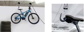 FISCHER Fahrrad-Lift PROFIPLUS, Tragkraft: 57 kg, schwarz für alle gängigen Fahrräder und E-Bikes geeignet, dank - 1 Stück (50387) von Fischer