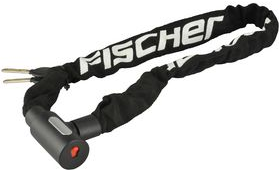 FISCHER Ketten-Fahrradschloss, Länge: 900 mm, schwarz Kette aus hochfestem gehärtetem Stahl, Durchmesser: 20 mm, - 1 Stück (85898) von Fischer