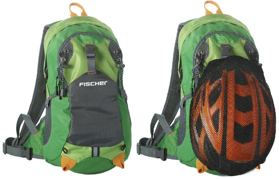 FISCHER Rucksack mit Helmnetz, grün / grau von Fischer