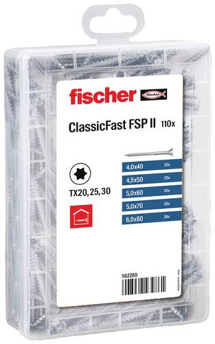 Fischer ClassicFast SK TG TX 4,0-6,0 562280 Hohlschrauben 110St. von Fischer