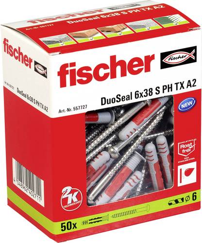Fischer DuoSeal Dübel 38mm 6mm 557727 50St. Fischer DuoSeal Dübel 38mm 6mm 557727 50St. von Fischer