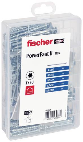 Fischer Meisterbox PowerFast II SK TG TX 562274 Spanplattenschrauben-Sortiment Stahl galvanisch verz Fischer Meisterbox PowerFast II SK TG TX 562274 Spanplattenschrauben-Sortiment Stahl galvanisch verz von Fischer