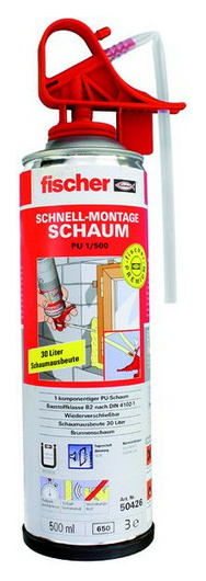 Fischer PU1/500 PU-SCHAUM BAUSCHAUM +Einweghand. von Fischer