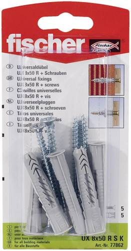 Fischer UX 8 x 50 RS K Universaldübel 50mm 8mm 77862 1 Set Fischer UX 8 x 50 RS K Universaldübel 50mm 8mm 77862 1 Set von Fischer