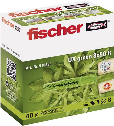 Fischer UX GREEN 8 x 50 R Universaldübel 50mm 8mm 518886 40St. Fischer UX GREEN 8 x 50 R Universaldübel 50mm 8mm 518886 40St. von Fischer