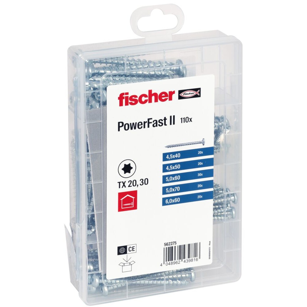 Meisterbox PowerFast II Pan Head VG TX, Schrauben-Set von Fischer