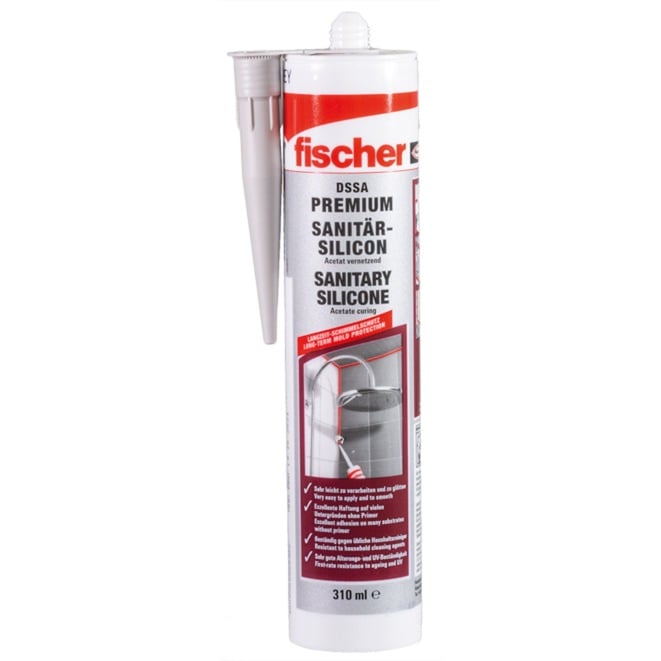 Sanitärsilicon DSSA SG 310ml silbergrau, Dichtmasse Sanitärsilicon DSSA SG 310ml silbergrau, Dichtmasse von Fischer