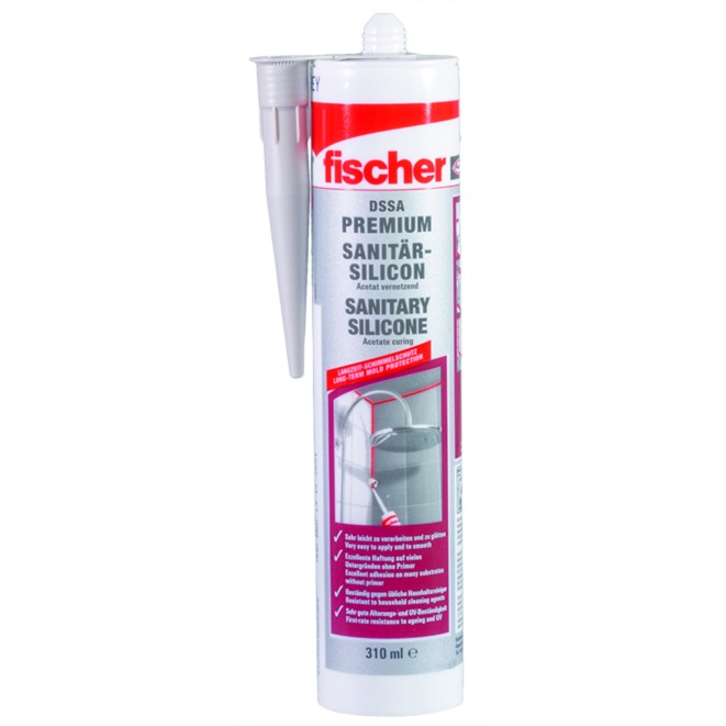 Sanitärsilicon DSSA W 310ml, Dichtmasse Sanitärsilicon DSSA W 310ml, Dichtmasse von Fischer