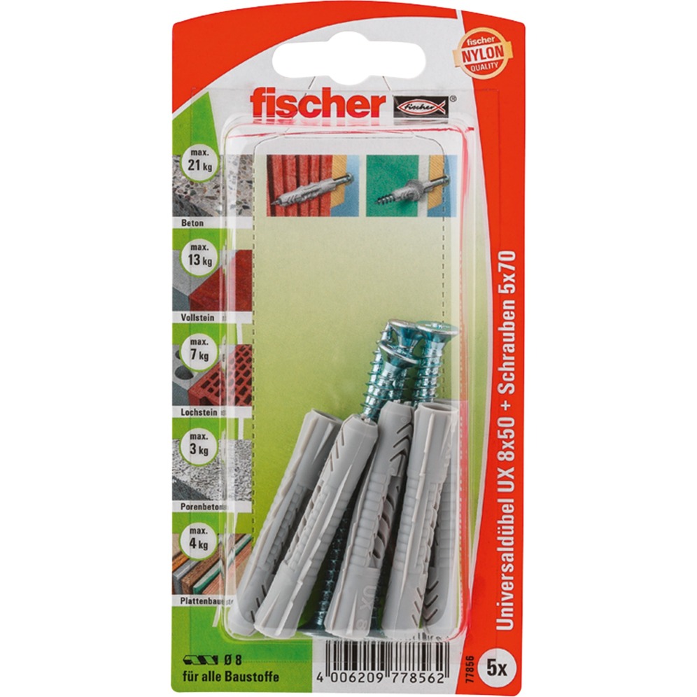 Universaldübel UX 8x50 S K Universaldübel UX 8x50 S K von Fischer