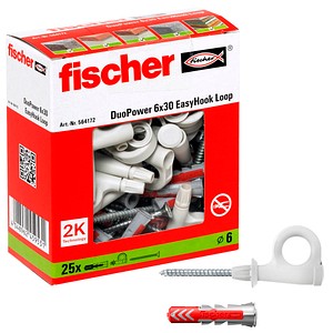 fischer EasyHook Loop - DuoPower 6x30 2K 564172 Dübel mit Schrauben, 25 Stück fischer EasyHook Loop - DuoPower 6x30 2K 564172 Dübel mit Schrauben, 25 Stück von Fischer