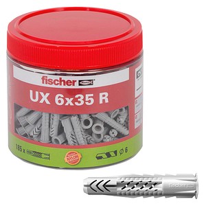 fischer UX 6x35 R 531027 Universaldübel-Sortiment Ø 6 mm x 35 mm, 185 Stück fischer UX 6x35 R 531027 Universaldübel-Sortiment Ø 6 mm x 35 mm, 185 Stück von Fischer