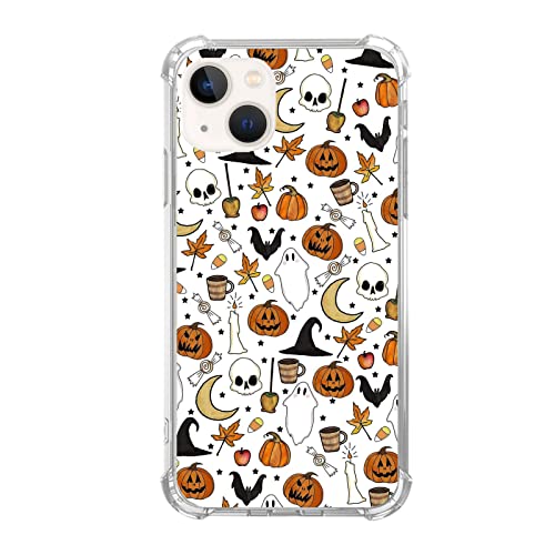 Herbst-Handyhülle, kompatibel mit iPhone 15 Plus, niedliches lustiges Halloween-Geist-Mond-Kürbis-Muster, Schutzhülle für Mädchen, Männer und Frauen, trendige TPU-Schutzhülle für iPhone 15 Plus Herbst-Handyhülle, kompatibel mit iPhone 15 Plus, niedliches lustiges Halloween-Geist-Mond-Kürbis-Muster, Schutzhülle für Mädchen, Männer und Frauen, trendige TPU-Schutzhülle für iPhone 15 Plus von Fisgerod