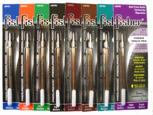 8 Value PACK Multi Color Parker Style Refills by Fisher Space Pen by Fisher von Fisher Space Pen