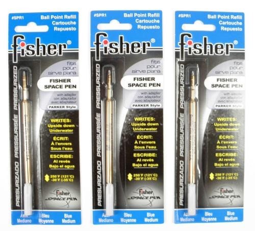 Fisher Space Pen 3 Minen Blau Mittel von Fisher Space Pen