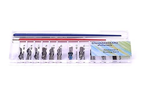 Standardgraph Zierschriftzug-Etui 1Federhalter,1Magneten und 10Federn von Standardgraph