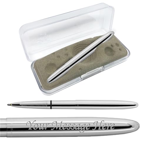 Fisher Kugelschreiber mit Gravur, Chrom, personalisierbar, inklusive Gravur, perfekt zum Geburtstag oder für jeden Fan des Weltraums, personalisierbar von Fisher