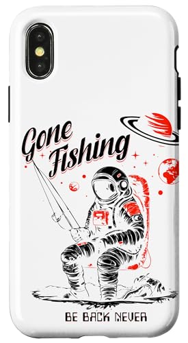 Gone Fishing Be Back Never Dark Version Hülle für iPhone X/XS Gone Fishing Be Back Never Dark Version Hülle für iPhone X/XS von Fishing Fashion