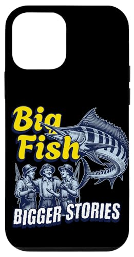 Lustiges Angelgeschenk "Big Fish, Bigger Stories" Hülle für iPhone 12 mini von Fishing Fashion