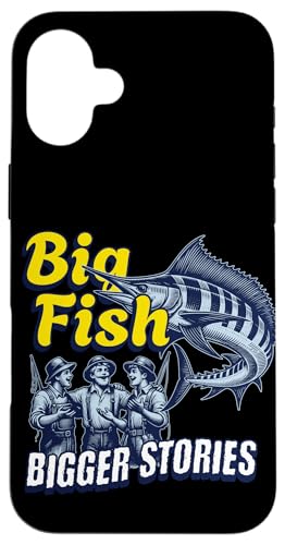 Lustiges Angelgeschenk "Big Fish, Bigger Stories" Hülle für iPhone 16 Plus Lustiges Angelgeschenk "Big Fish, Bigger Stories" Hülle für iPhone 16 Plus von Fishing Fashion