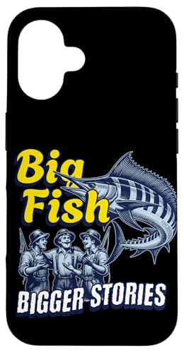 Lustiges Angelgeschenk "Big Fish, Bigger Stories" Hülle für iPhone 16 Lustiges Angelgeschenk "Big Fish, Bigger Stories" Hülle für iPhone 16 von Fishing Fashion