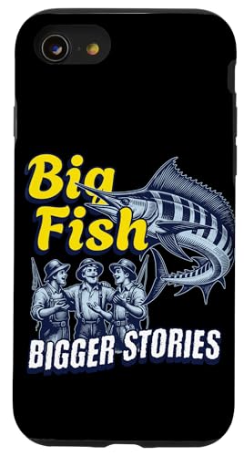 Lustiges Angelgeschenk "Big Fish, Bigger Stories" Hülle für iPhone SE (2020) / 7 / 8 von Fishing Fashion