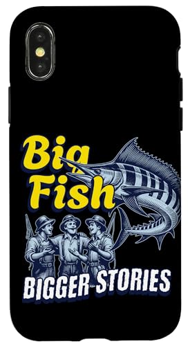 Lustiges Angelgeschenk "Big Fish, Bigger Stories" Hülle für iPhone X/XS Lustiges Angelgeschenk "Big Fish, Bigger Stories" Hülle für iPhone X/XS von Fishing Fashion