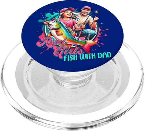 Mädchen Fisch mit Papa - Vater Tochter Familie Angeln PopSockets PopGrip für MagSafe Mädchen Fisch mit Papa - Vater Tochter Familie Angeln PopSockets PopGrip für MagSafe von Fishing Fashion