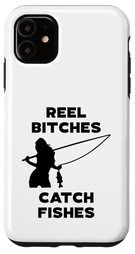 Angelrolle Hündinnen Fangen Fische Angeln Lady Angler Fangen Fische Hülle für iPhone 11 von Fishing Way Of Life
